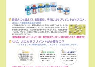 ペット用サプリメントの商品プロモーション用チラシ